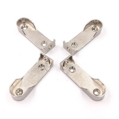 China Oval Wardrobe Zinc Alloy Wardrobe Tube Rail End Bracket for sale