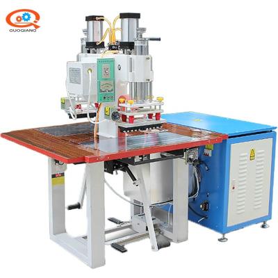 China Embossingfor PVC Pedal Operate Two Heads PVC Storage Bag Making Machine for sale