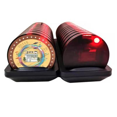 China Strong Signal Guest Paging System Waterproof Wireless Restaurant Pager System Coaster Pager for sale