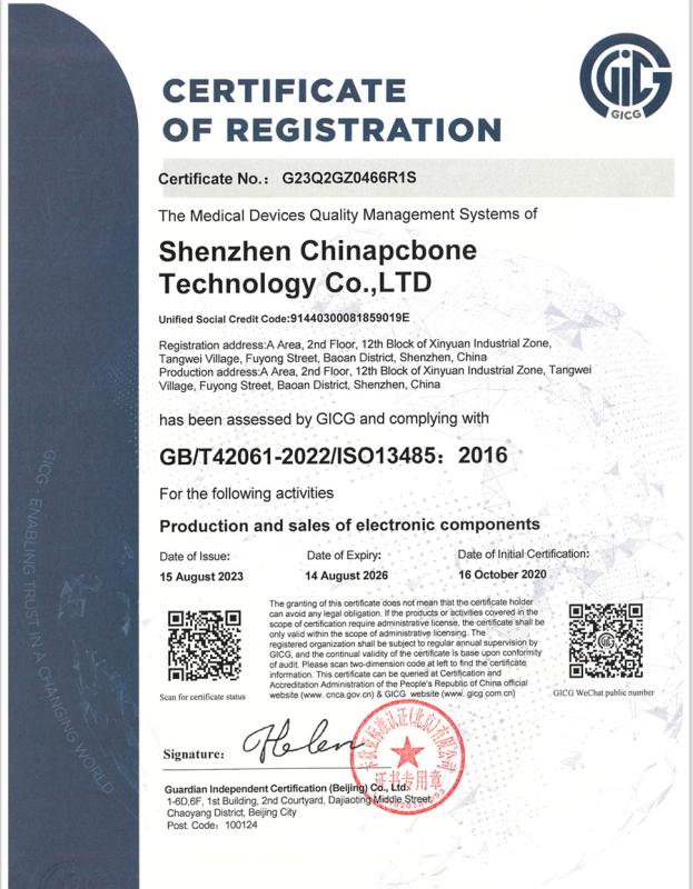 ISO13485:2016 - Original ICs Component Co Ltd