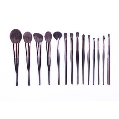 China Angular Blush Hot 15 Pcs Amazon Sale Custom Made Luxury Super Comfortable High Quality Goat Hair Professional Makeup Brush Set for sale