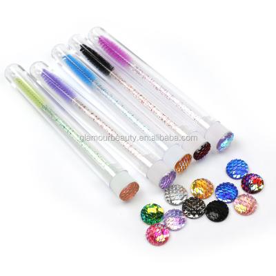 China Fan Brush Factory Price Spoolie Brush Wick Mascara Wands Eyebrow Remove Brush for sale