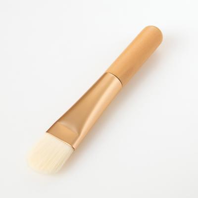 China Angular Blush Bamboo Wooden Handle Face Mask Facial Makeup Brush For Beauty Tools Mask Cosmetic Brush for sale