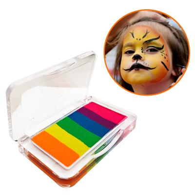 China Festival body paint rainbow slit cake face professional water activated eyeliner/body paint for sale