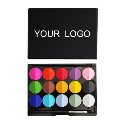 China Hot Sale Vegan Customized Eyeliner / Body Art Painting Supplies Makeup Palette Halloween Body Paint Festival Face Paint Palette for sale