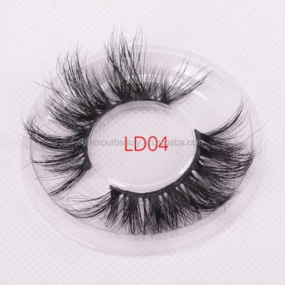 China Real Mink Fur False Eyelashes Vendor LD Hot Sale 5D Winged Series 3D 25mm Mink Eyelashes False 100% whips for sale