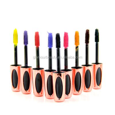 China Color Waterproof Mascaras Sample Makeup Available Colorful Private Label Rose Gold Tube Fast Dry Waterproof Mascara for sale