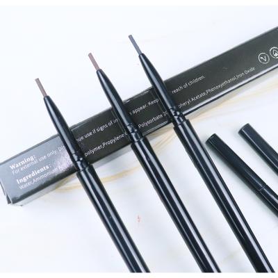 China Waterproof Custom Logo Private Label Vegan Eyebrow Pencil Cheap Automatic Slim Brow Retractable Pencil 6 Colors With Brush for sale