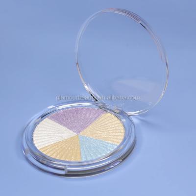 China Logo Cosmetics Loose Powder 6 Colors Highlighter Bar Makeup Waterproof Custom Palette for sale