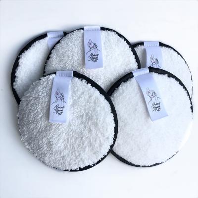 China OEM Factory Wholesale Reusable Reusable Cotton Powder Puff Makeup Remover Cosmetic Bamboo Reusable Pads Cloth for sale