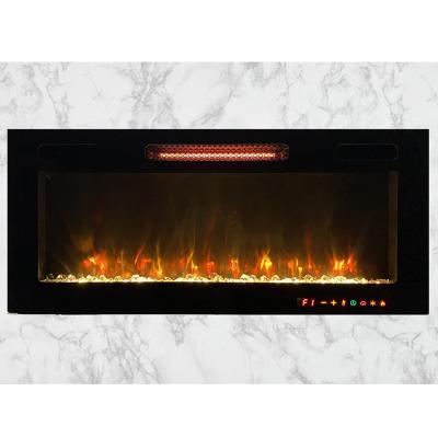 China Modern Luxury Custom Size 36 20 Inch Led Recessed Flame Electric Fireplace Heater Wall Mounted for sale