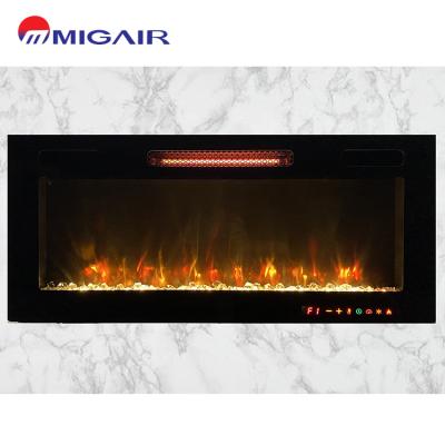 China Factory Wholesale Modern Luxury Electric Flame Heater Adjustable Fireplace Wall Hanging Mounted Luxury for sale