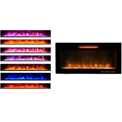 China New OEM Modern Luxury Custom Wall Mounted Electric Fireplace Recessed 1500w 72