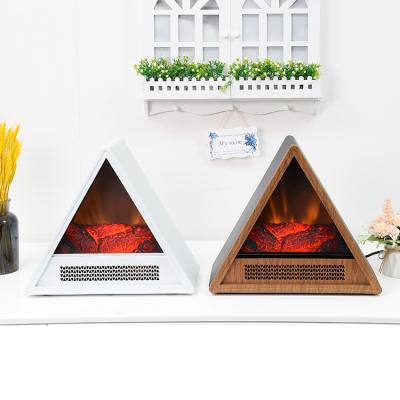 China Modern Luxury Custom Shape Electric Fireplace Heater Stove Triangle Indoor for sale