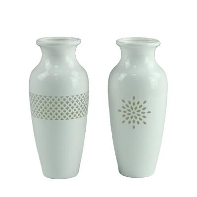 China Home Hotel Restaurant Customized Modern White Luxury Ceramic Flower Vase For Home Decor for sale