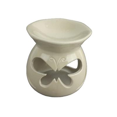 China Butterfly Home Custom Design Ceramic Oil Burner Essential Oil Incense Burner Ceramic Oil Burner for sale