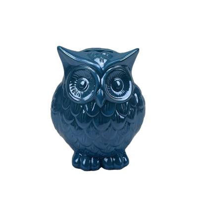 China Eco-friendly Wholesale Owl Shape Box Saving Money Ceramic Piggy Bank for sale