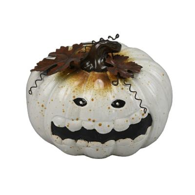 China Wholesale Customized ECO-frendly Halloween Home Table Pumpkin Decorative Artificial Ceramic Decoration for sale