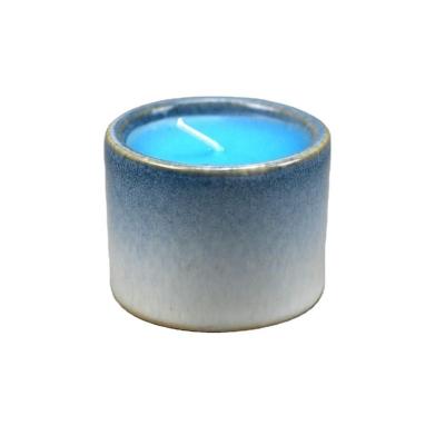 China ECO-frendly Home Decoration Mini Colorful Ceramic Candle Jar Wax Holder Wax Pot for sale