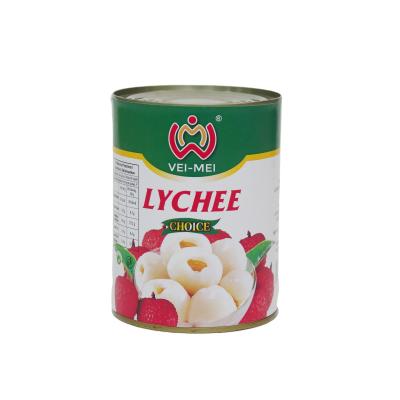 China Canned lychee canned in natural syrup flavor 580ml for sale