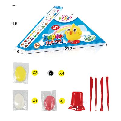 China Hot selling super light diy toys clay play set diy easter eggs walking super light chicken kaolin child toy set 23.3*6*11.6cm for sale