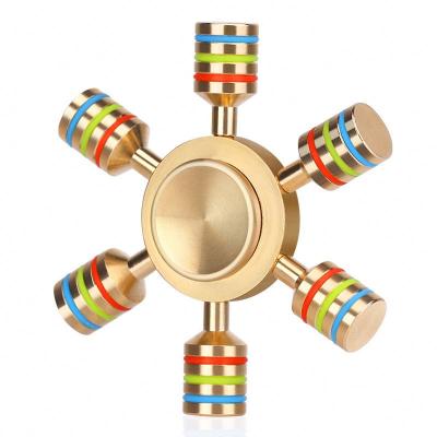 China Hexa-spinner Antistress Toy Brass Hexagonal Fidget Spinner Detachable Hand Spinner EXW Metal Hand EDC Stress Reliever for sale