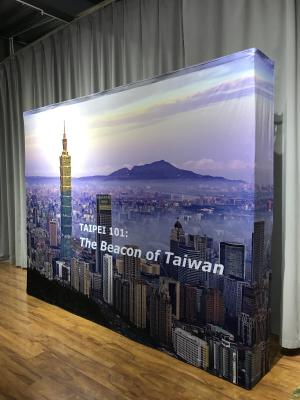 China Tension Fabric Pop Up Display Backdrop Stand 3x4 For Wall Advertising Exhibition for sale