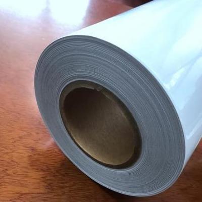 China Outdoor different thickness of PVC white solvent adhesive vinyl sticker roll for sale