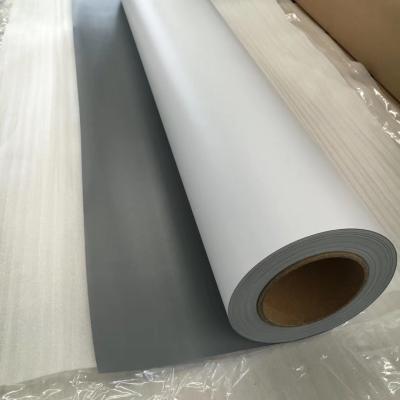 China Printing Materials Matte Grey Back PET Film 330G for X Stand for Roll up Displays used indoor for sale