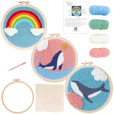 China Europe factory price embroidery kit punch needle diy kit for home decoration for beginner for sale