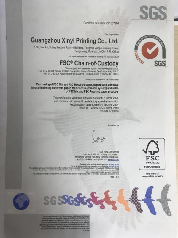 FSC - Guangzhou Xinyi Printing Co., Ltd.