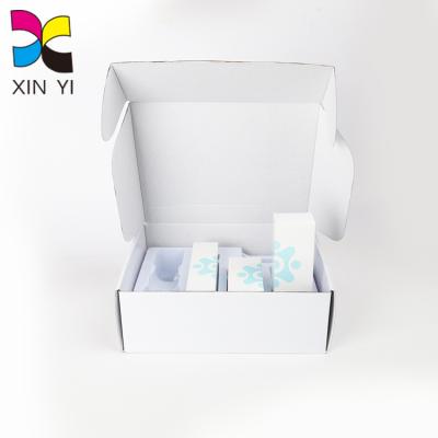 China Recycled White Corrugated Shipping Box Custom Good Quality Packaging Materials Mailer Insert for sale