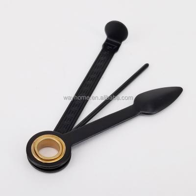 China Black Smoking Pipe Stainless Steel 3-in-1 Tool Tamper Pick Spoon Reamer Cleaning Stainless Steel for sale