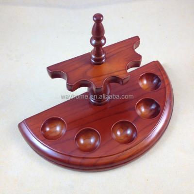 China Wooden Tobacco 5 Wooden Pipes Stand Up Pipe Rack / Rack for sale