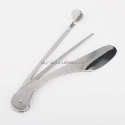 China 420J2 Stainless Steel 3-in-1 Smoking Pipe Tool Tamper Pick Spoon Cleaning Reamer for sale