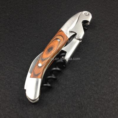 China Rosewood Corkscrew Wine Bottle Opener and Foil Stocked All-in-One Cutter for sale