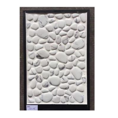 China Simplicity CLASSIC Modern Cobblestone Mosaic Tiles Art Decoration Glass Wall Tiles for sale