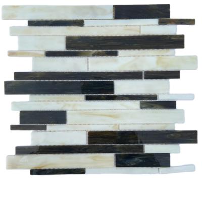 China CLASSIC colorful mosaic tiles of interior wall panel kitchen and bathroom decorated glass mosaic tiles for sale