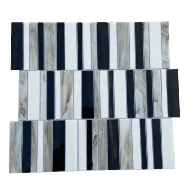 China New CLASSIC style mixed colors 300*300mm glass mosaic mosaic tiles for interior wall art glass decoration for sale