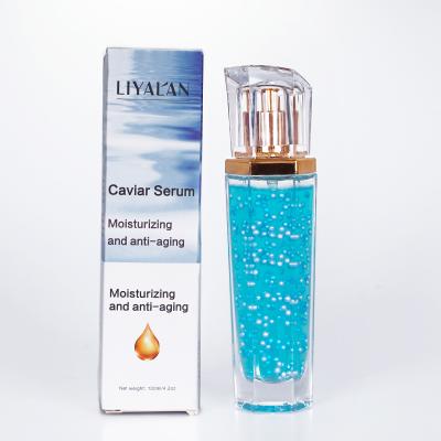 China Wholesale OEM ODM Face Organic Anti Wrinkle Anti Aging Skin Wrinkles Whitening Face Blue Caviar Serum for sale