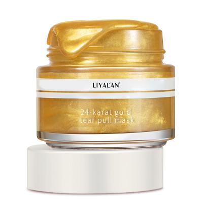 China Moisturizer Private Label Face Care 24-Karat Gold Tear Pull Organic Korean Whitening Anti Aging Deep Cleansing Mask for sale