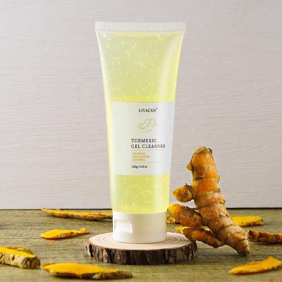 China Acne Treatment Private Label Face Wash Oil Natural Deep Cleansing Control Exfoliating Acne Removal Turmeric Cleanser Facial Gel for sale