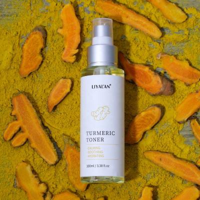 China Private Label Skin Care Turmeric Hydrating Facial Toner Spray Moisturizing Herbal Extract Acne Whitening Turmeric Face Toner for sale