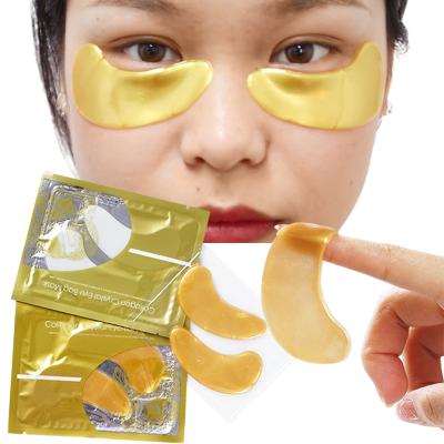 China wholesale Anti-Wrinkle Eyemask Dark Circles Remove Anti Aging Eye Gel Pads 24k Collagen Hydrogel Gold Eye Mask Crystal Patch for sale