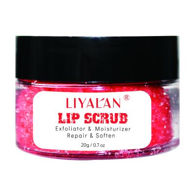 China Exfoliating wholesale natural exfoliating fruit extract vegan soothing soothing lip scrub private label for sale