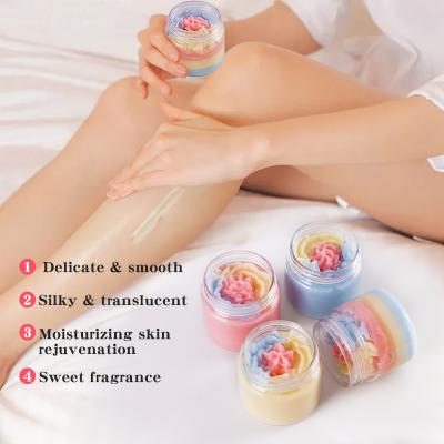 China Wholesale Custom Logo Moisturizer Ice Cream Body Care Nourishing Organic Rainbow Body Whipped Butter for sale