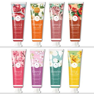 China Factory Custom Anti Aging Handcream 8pcs Organic Whitening Hand Cream Gift Set Flower Fruit Extracts Deep Moisturizing Lotion Hand Cream for sale