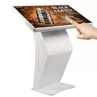 China 43 inch floor standing touch screen kiosk horizontal touch screen interactive all in one pc kiosk VT-AD43FT for sale