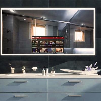 China Smart Mirror TV Android Mirror Lighted Magic Mirror for sale