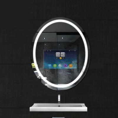 China Android 10.0 Touch Screen Backlight Mirror Bathroom Mirror Living Room Smart TV Mirror Bright for sale